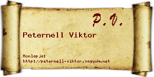 Peternell Viktor névjegykártya